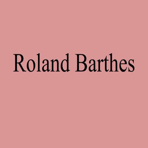 Roland barthes
