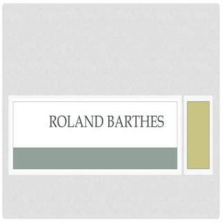 Roland barthes
