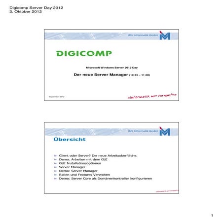 Der neue Server Manager