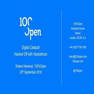 Hacked Off with Hackathons