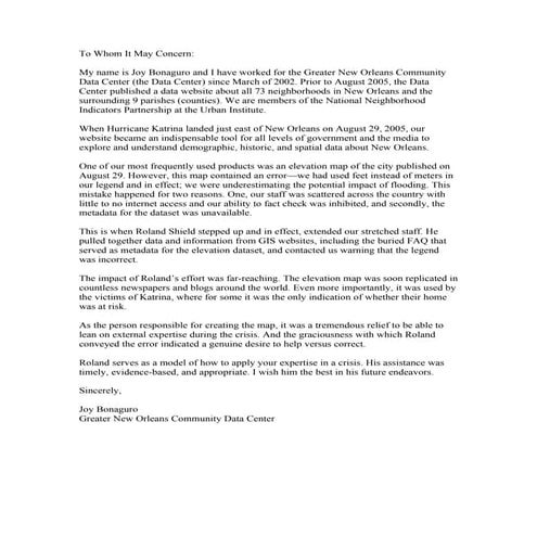 Roland Shield Letter