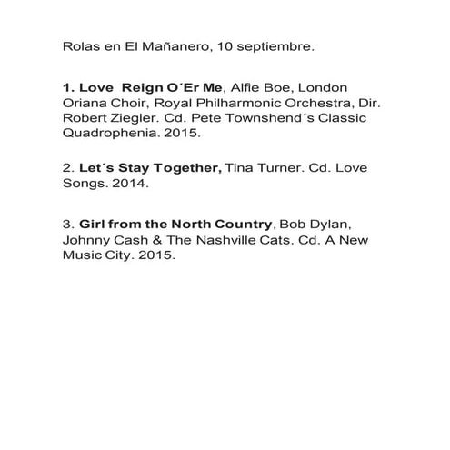 Rolas en El Mañanero.