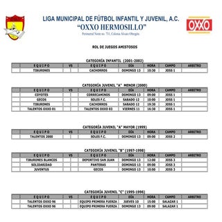 Rol de juegos amistosos