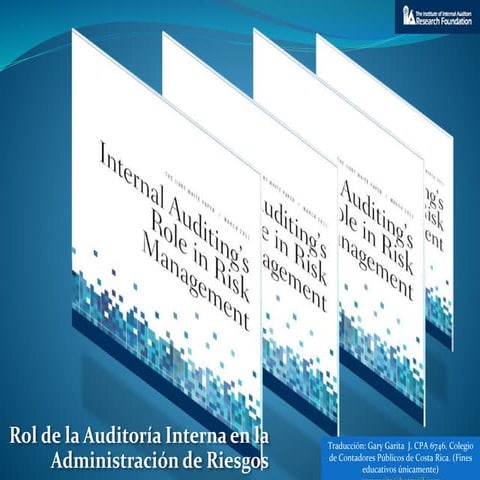 Rol de la auditoría interna en la administración de riesgos | PPTX