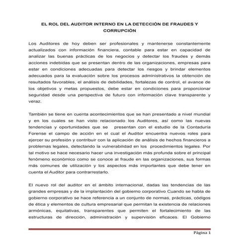 Rol del auditor interno | DOC