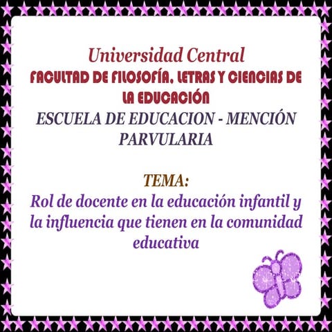 El Rol del docente Y su influencia en la comunidad educativa(Michelle ...