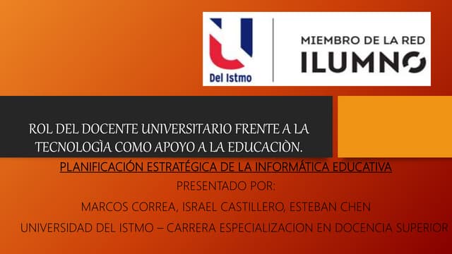 Rol del docente universitario frente a la tecnologìa