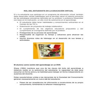 Rol Del Estudiante En La EducacióN ...