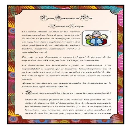 Rol del Farmacéutico en APS 