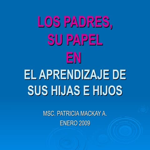 Rol De Los Padres En El Aprendizaje De Sus Hijas E Hijas 1 | PPT