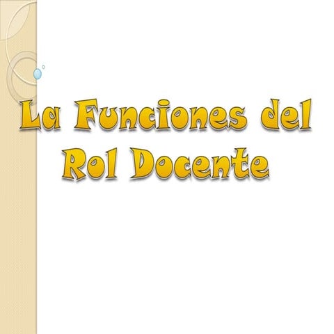 Rol del docente | PPTX