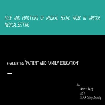 Patient and Family Education