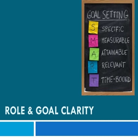 Role & goal clarity
