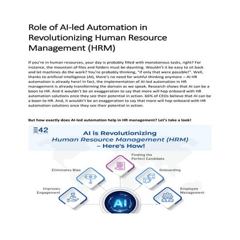 Role of AI-led Automation in Revolutionizing Human Resource Management (HRM)1...