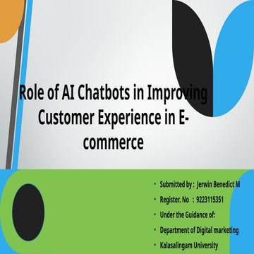 Role of AI Chatbots in Improving Customer Experience .pptx