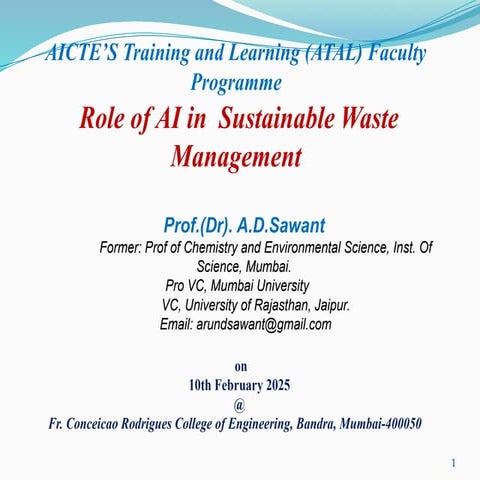 Role of AI In Sustainable Waste Management.pptx