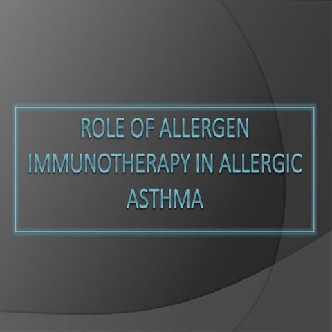 Role of Allergen Immunotherapy in Allergic Asthma | Jindal Chest Clinic Chand...