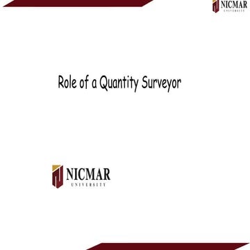 Role of an Quantity Surveyor in construction industry