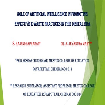 The Role of Artificial Intelligence in Enhancing E-Waste Management ...