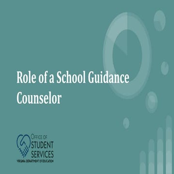 Importance of Role of a School Guidance Counselor | PDF