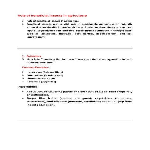 Role of beneficial insects in agriculture.PDF