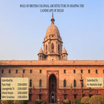 role of british colonial architecture in shaping the landscape of delhi.pdf