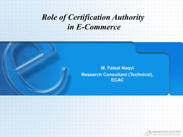 Role of Certification Authority in ...