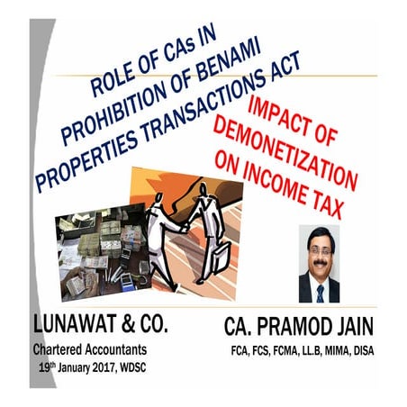 Role of CAs in PBPT; Taxation Laws (2nd Amendment) Act 2016