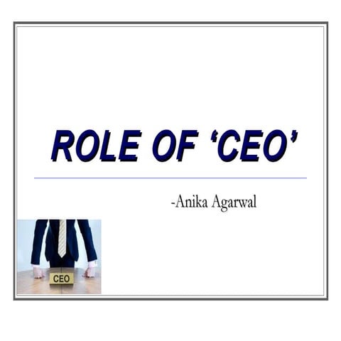 Role of ‘ceo’