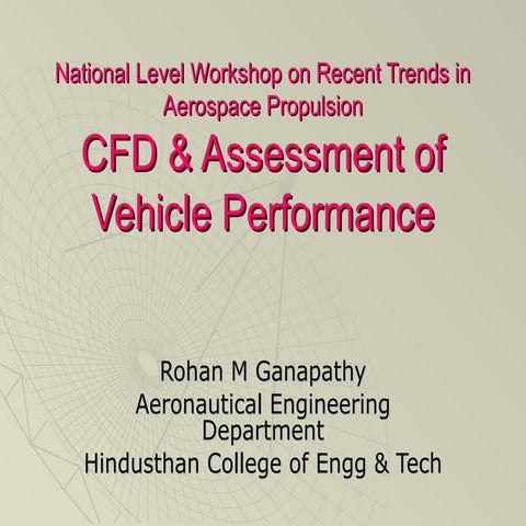 Role of CFD & Assesment of Vehicle Performance