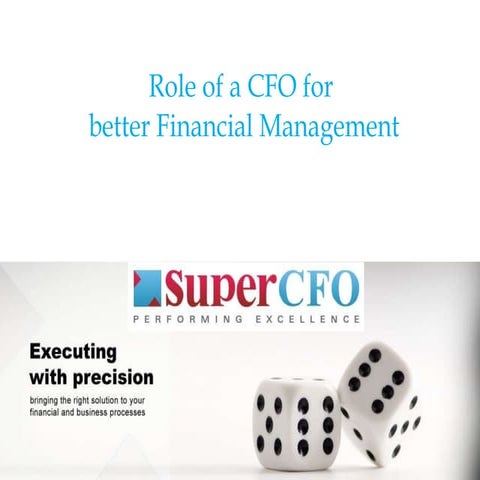 Role of CFO for better financial management