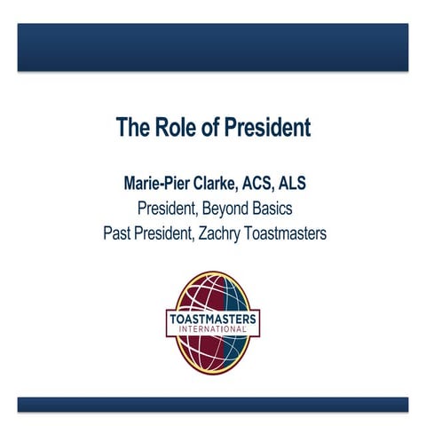 Role of the Club President | PPTX
