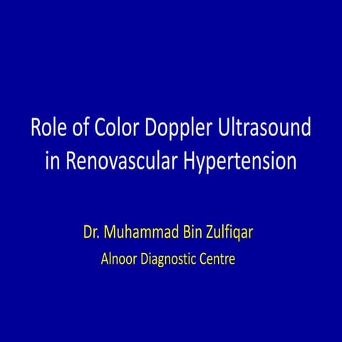 Role of color doppler ultrasound in rvhtn