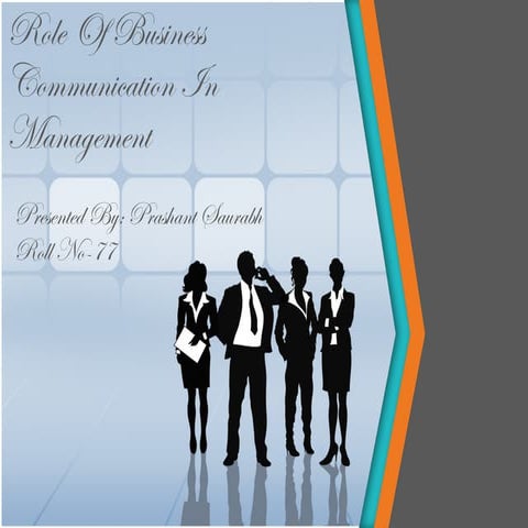 Role of communication in business prashant