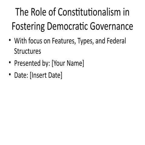 Constitutionalism in India: Evolution, Challenges, and Reform PPT.pdf