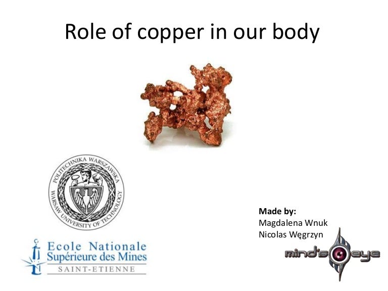 Role of copper in our body