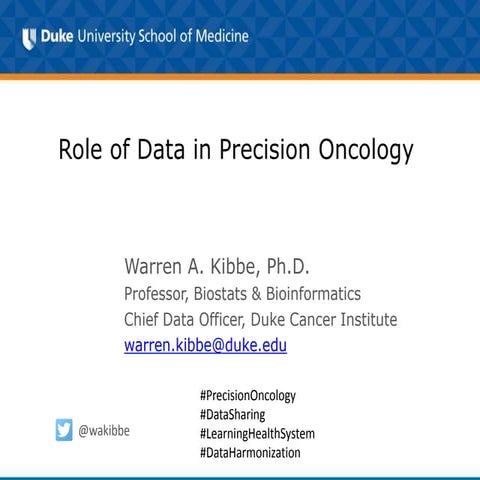 Role of data in precision oncology