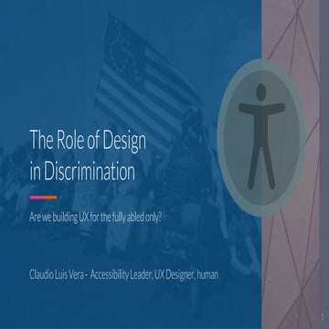 The role of design in discrimination