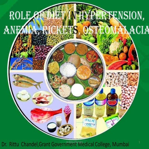 Role of diet in hypertension, anemia,