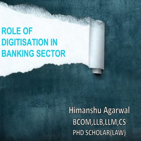Digitisation in Banking sector
