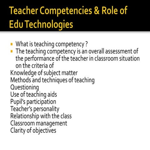 Role of educational technologies