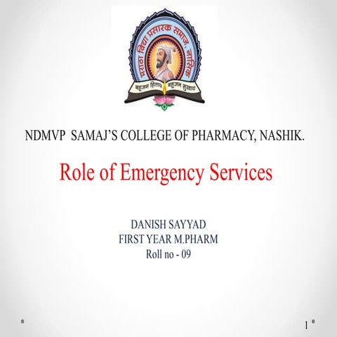Role of emergency services