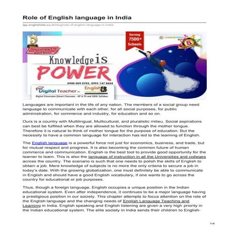 Role of English language in India.pdf