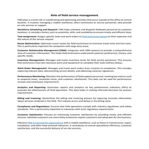Role of field service management.pdf