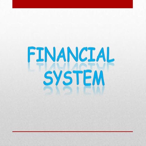 Role of financial system