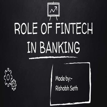 Role of fintech in banking