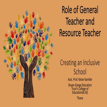 Role of general teacher and resource teacher