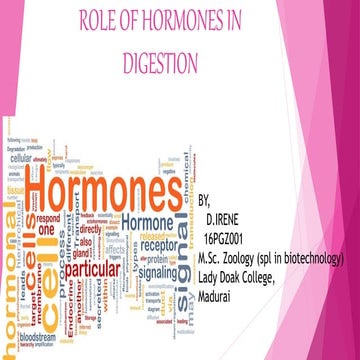 Role of hormones in digestion