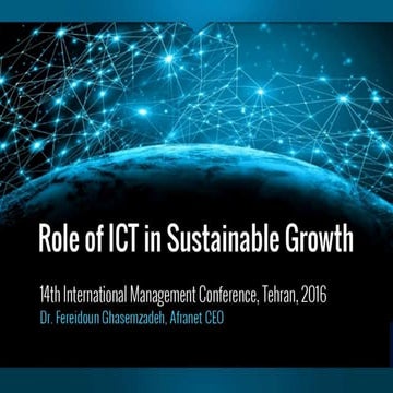 14th International Management Conference, 2017-Role of ICT in Sustainable Gro...