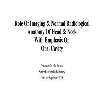 RADIO LOGICAL ANATOMY OF HEAD AND NECK CANCERS